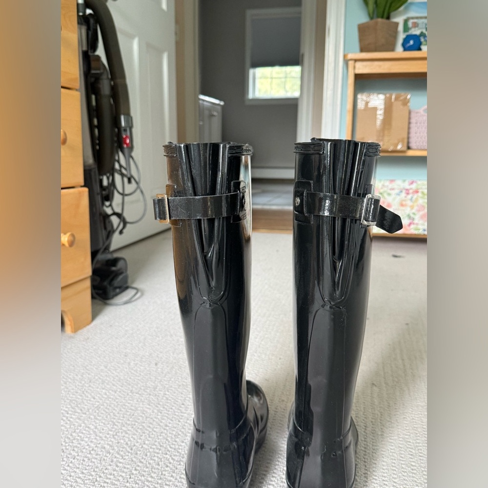 Hunter Glossy Black Rain Boots - Picture 3 of 6